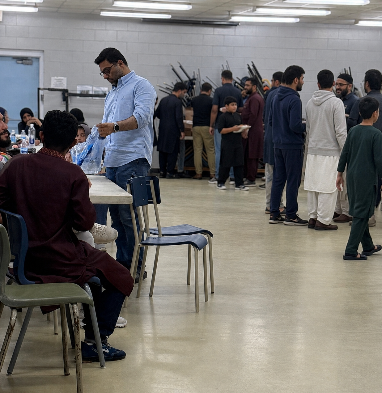 Community members gathering together